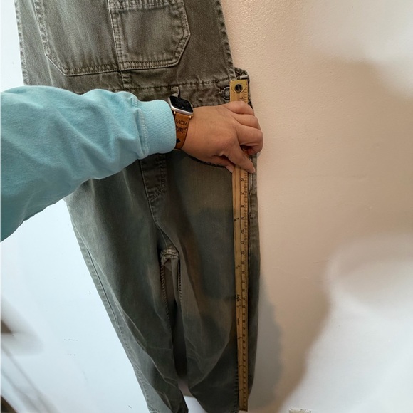 Free People We the Free Olive Green Ziggy Denim Overalls. - Picture 5 of 8